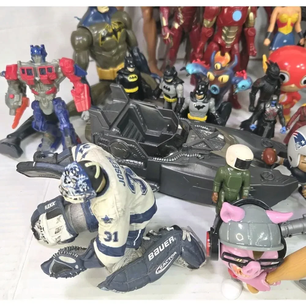 Mixed Action Figure Toy Lot Marvel DC Batman Spider-Man Iron Man Hulk Robin More